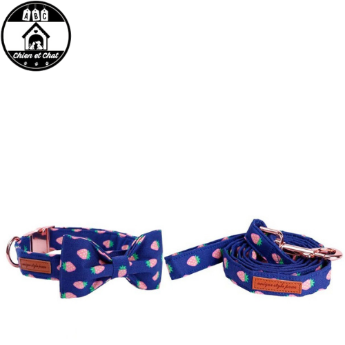 collier avec noeud papillon pour chien accessoires luxe pour chien accessoire fashion pour chihuahua accessoire fashion pour chien accessoire de mode pour chien luxe fraise