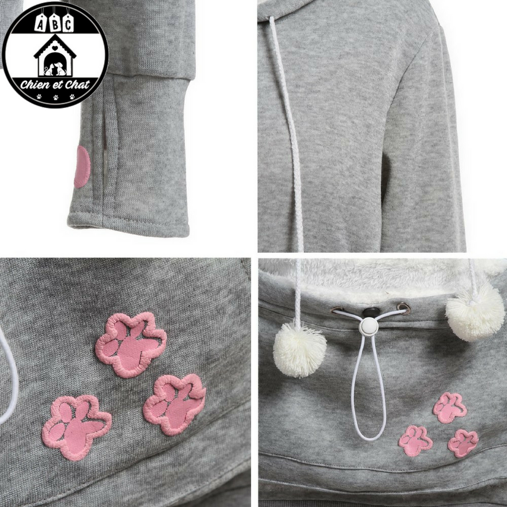 Pull avec poche pour chat sale