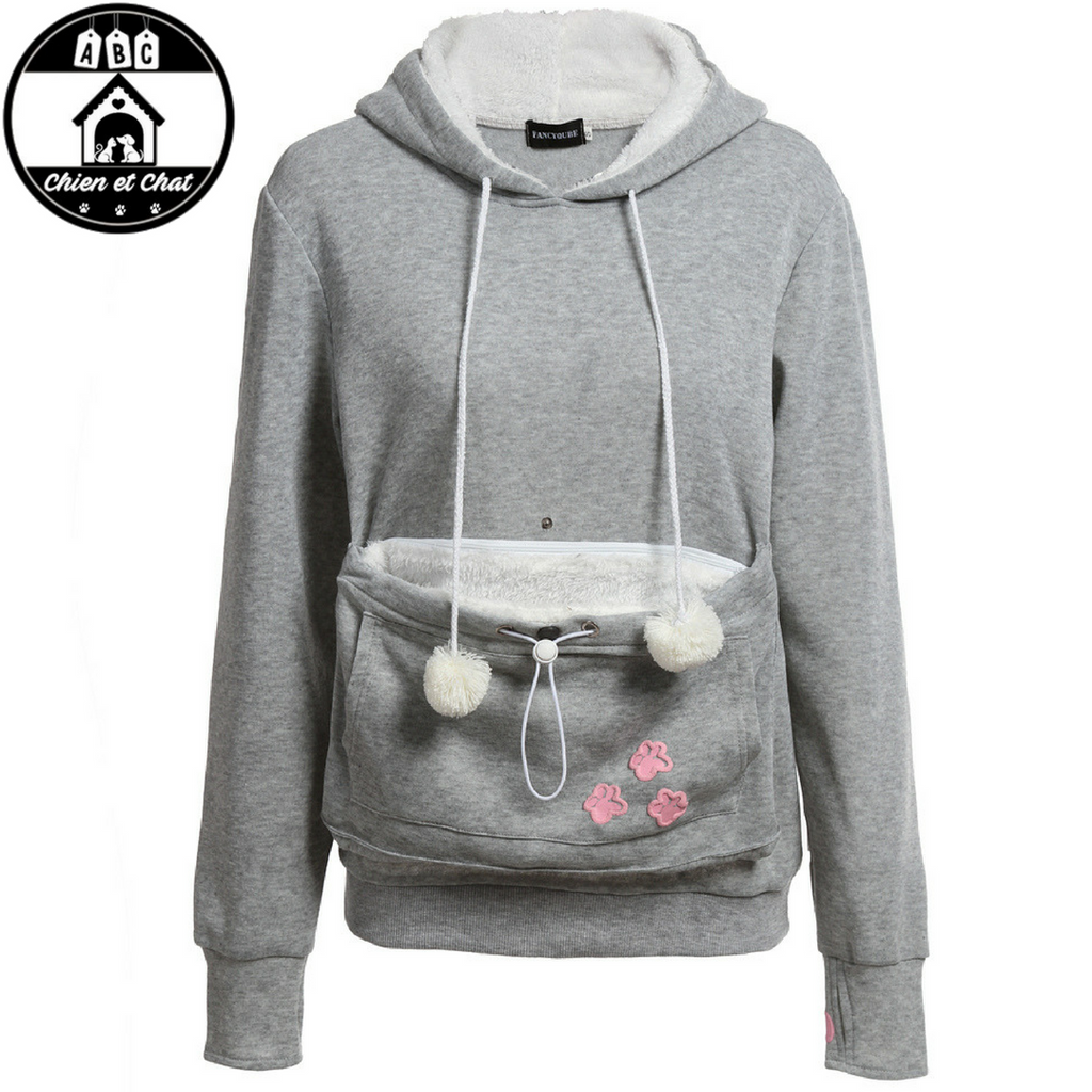 Sweat a capuche Chat avec poche kangourou