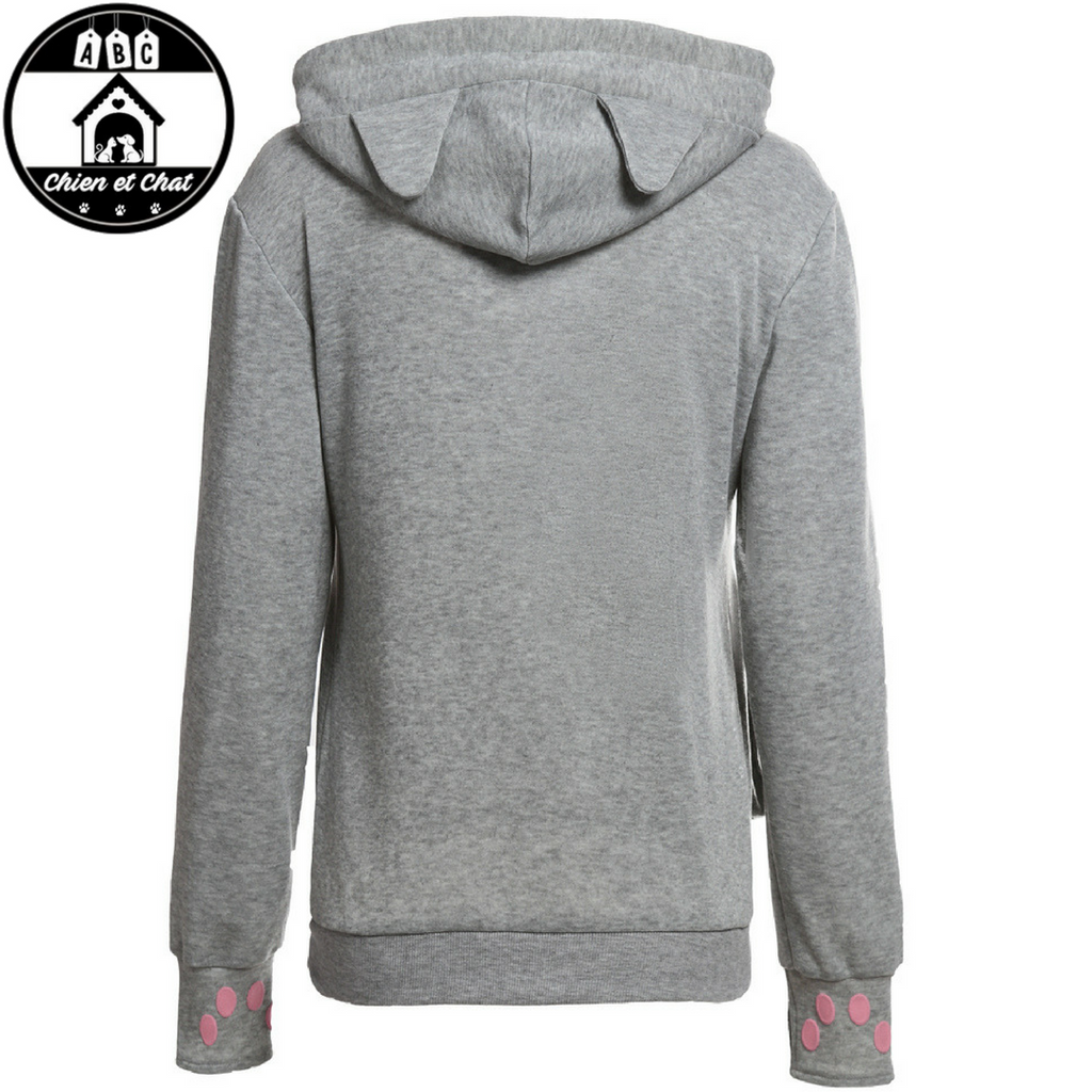 Sweat a capuche Chat avec poche kangourou Livraison Gratuite ABC Chien et Chat