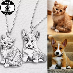 bijou pendentif personnalisé en argent photo chien chat idée cadeau collier personnalisé sur demande amoureux animaux deces chien chat