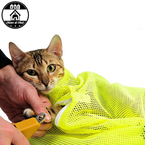 Enveloppe De Toilettage Pour Chat – Sac De Contention Auto-Adhésif Anti-Rayures Pour Coupe-Ongles Sans Stress, Médicaments, Soins Multifonctionnels - Outils Pour Animaux Purrito Papaose